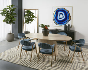 ELINA DINING TABLE - OVAL - LIGHT OAK - 84"
