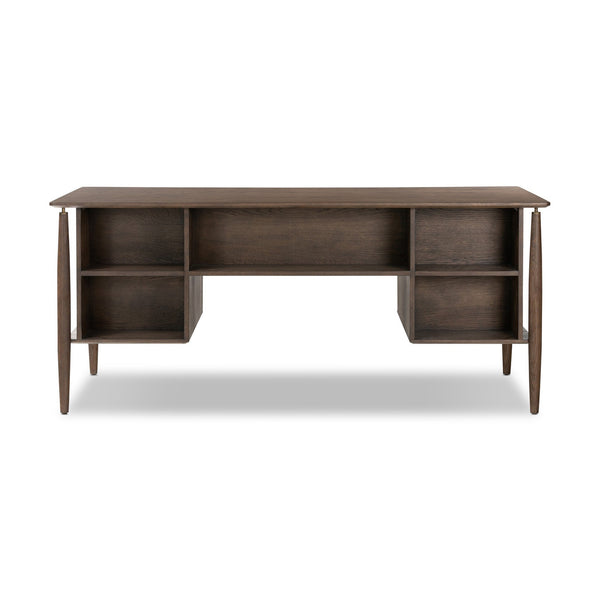 Markia Executive Desk - Aged Oak Veneer