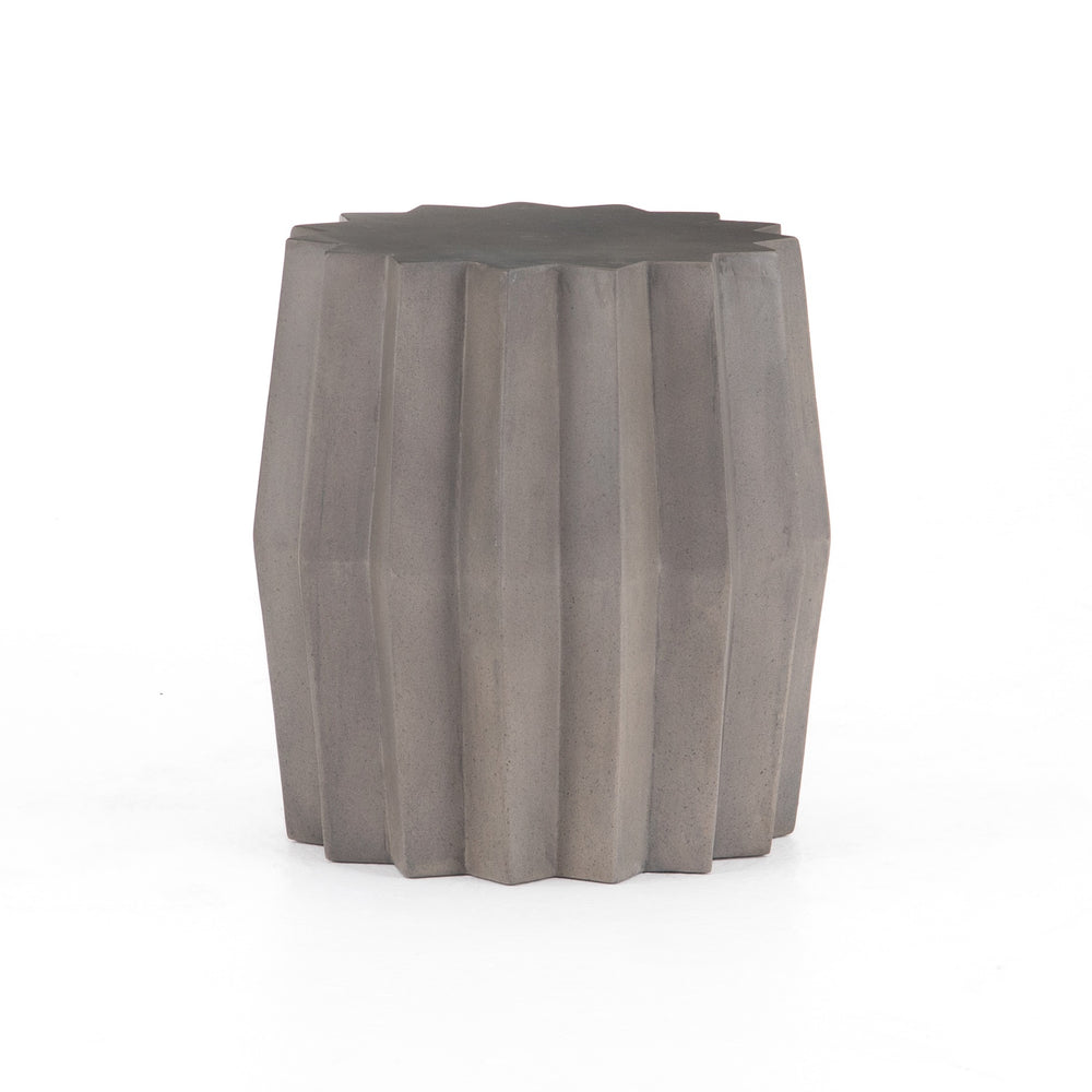 Gem Outdoor End Table In Dark Grey