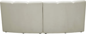 Lynda 2pc. Modular Sectional In Cream Velvet