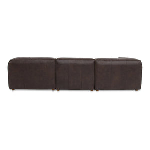 Moe's Form L-Shaped Modular Sectional in Espresso Brown