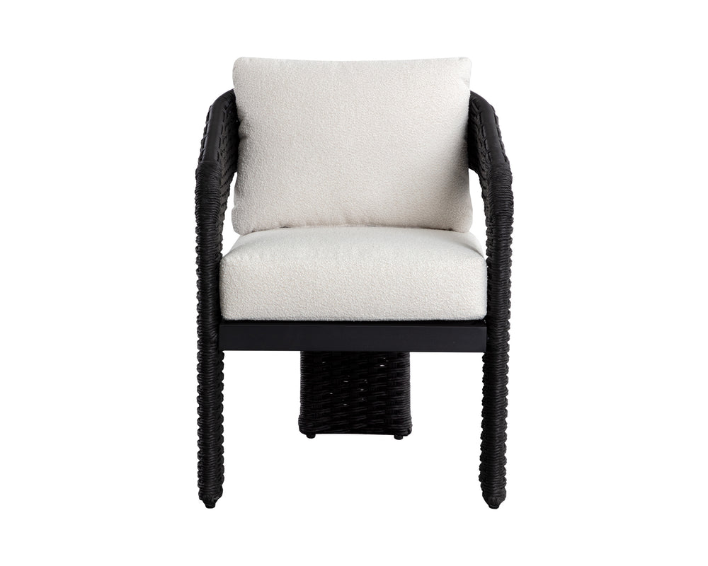 PYLOS DINING ARMCHAIR - BLACK - LOUIS CREAM