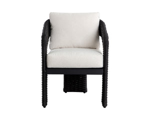 PYLOS DINING ARMCHAIR - BLACK - LOUIS CREAM