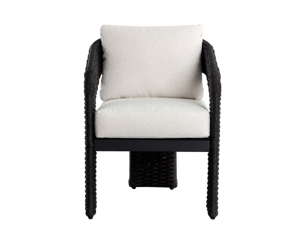PYLOS DINING ARMCHAIR - BLACK - LOUIS CREAM