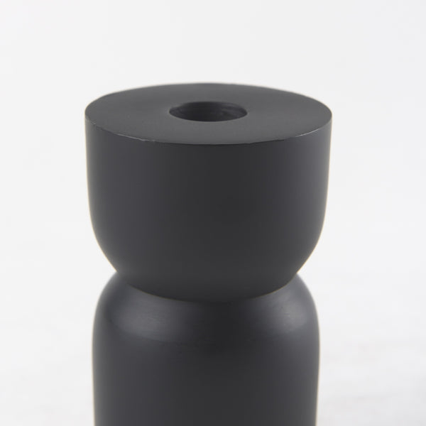 Malta Small Black Metal Candle Holder