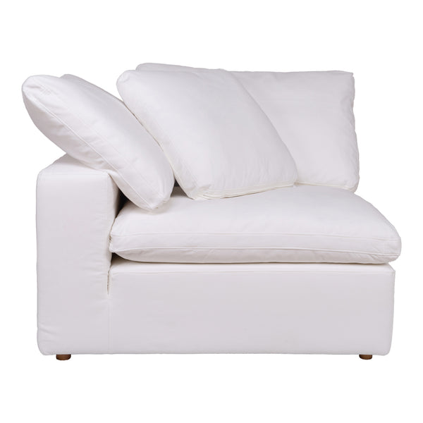 Moe's Clay Corner Chair in Cream White