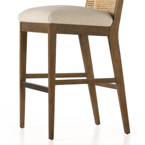 Antonia Cane Armless Bar + Counter Stool - Savile Flax