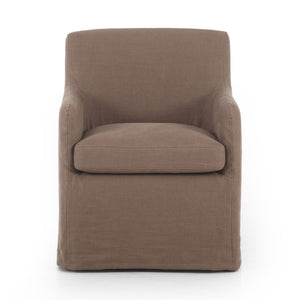 Westcott Slipcover Dining Chair - Brussels Mushroom