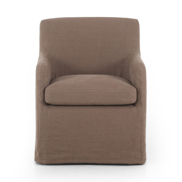 Westcott Slipcover Dining Chair - Brussels Mushroom