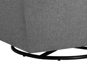 SILVANA GLIDER LOUNGE CHAIR - BELFAST KOALA GREY
