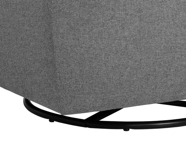 SILVANA GLIDER LOUNGE CHAIR - BELFAST KOALA GREY