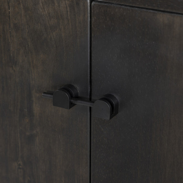 Reza Bookcase - Worn Black Acacia
