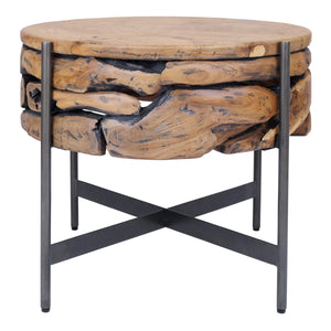 Bardo KD Reclaimed Teak Side/ End Table, Natural 