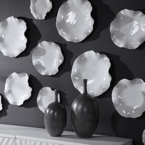 Abella Ceramic Wall Décor In White