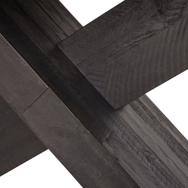 Durant Solid Wood Rectangle Dining Table in Carbon Black