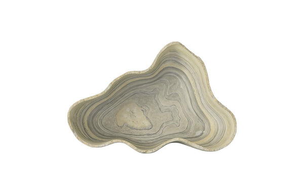 Cast Gray Onyx Bowl, Faux Finish, Large