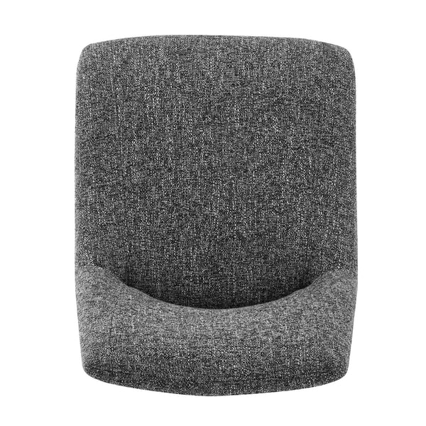 Viona Fabric Swivel Dining Side Chair In Blazer Dark Gray (Set of 2)