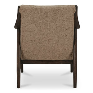 Moe's Yates Accent Chair in Beige Faux Shearling