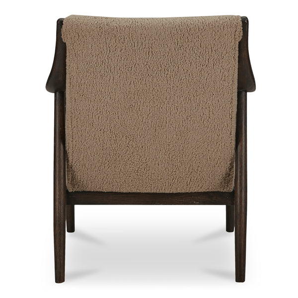 Moe's Yates Accent Chair in Beige Faux Shearling