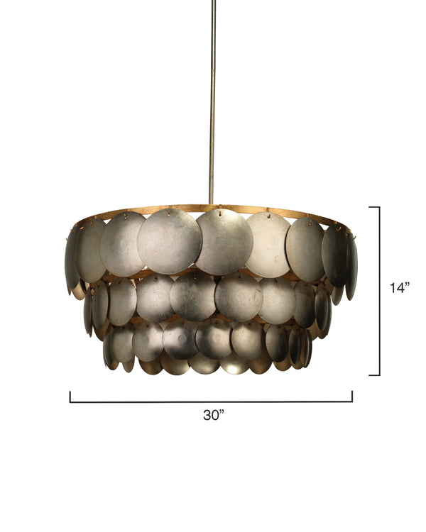 Calypso Three Tier 4-Light Iron Chandelier