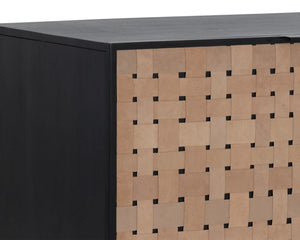OMARI SIDEBOARD - SMALL - SUEDE LIGHT TAN LEATHER
