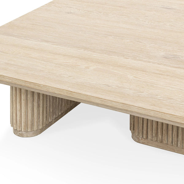 Vander Solid Wood Square Coffee Table with Rounded Corners