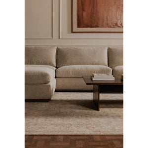 Rue Left Arm Facing Chair in Flecked Grey