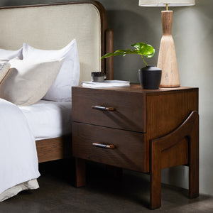 Halston Nightstand In Terra Brown Ash