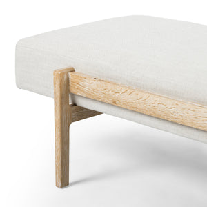 Fawkes Bench In Vintage White Wash Oak