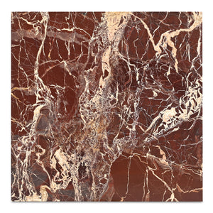 Rosa Accent Table in Rosso Levanto Marble