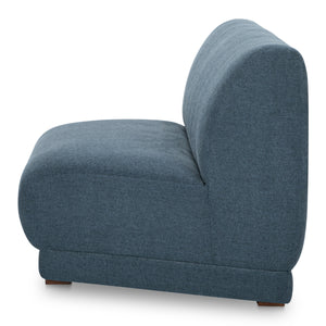 Moe's Fraser Wedge Slipper Chair Deep Blue