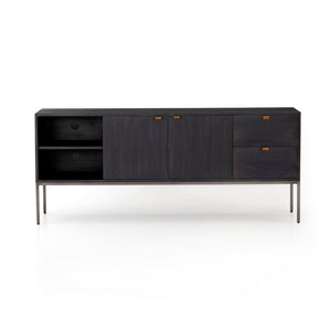 Trey Media Console in Black Wash Poplar