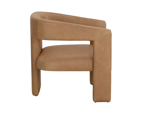 COBOURG LOUNGE CHAIR - LUDLOW SESAME LEATHER