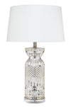 Isla Glass Table Lamp, Silver