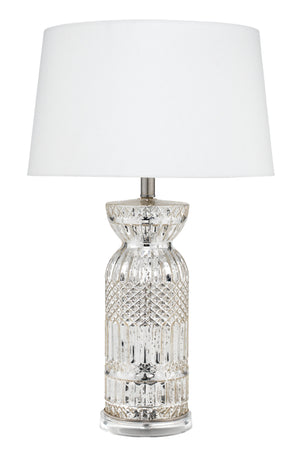 Isla Glass Table Lamp, Silver