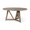 Legolas I 60" Round Brown Solid Wood Top & Base Dining Table