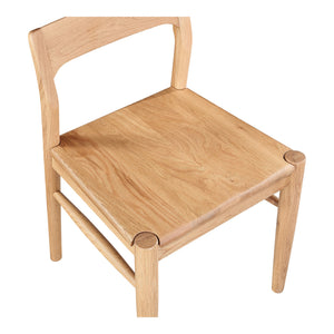 Moe's Owing Dining Chair Set in Natural Oak