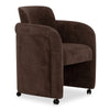 Moe's Mesto Rolling Dining Chair Dark Brown