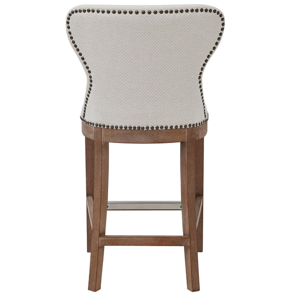 Dorsey Fabric Counter Stool Drift Wood Legs In Cardiff Cream 