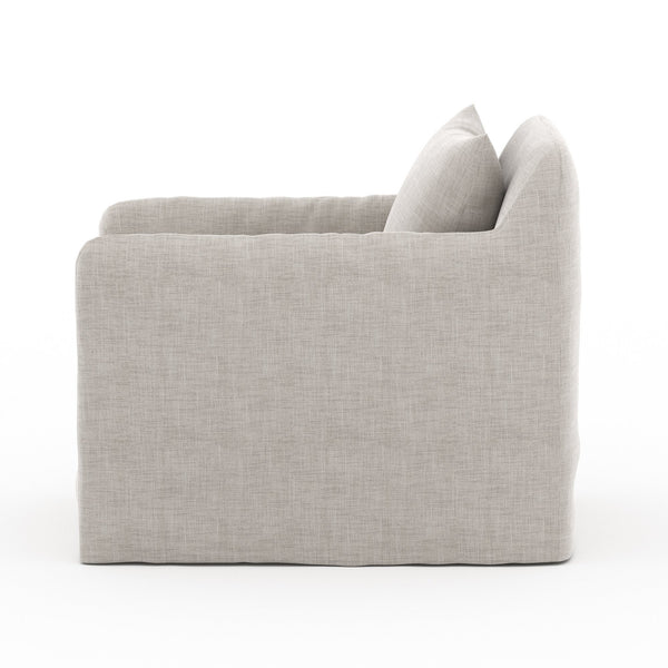 Dade Outdoor Swivel Chair in Stone Grey