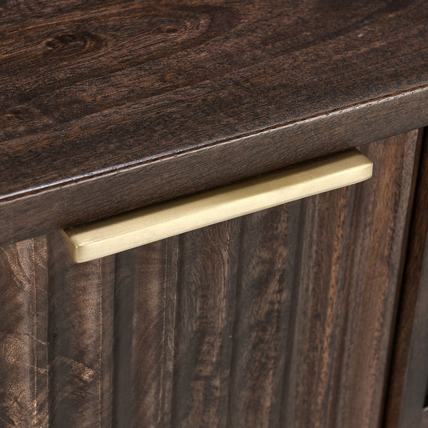 Redford Solid Wood Cabinet - Bark Brown