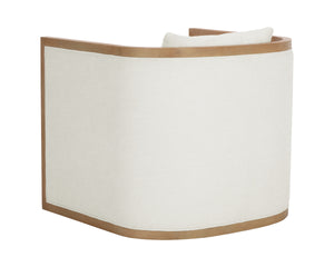 CHLOE LOUNGE CHAIR - NATURAL - HEATHER IVORY TWEED