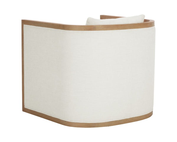 CHLOE LOUNGE CHAIR - NATURAL - HEATHER IVORY TWEED