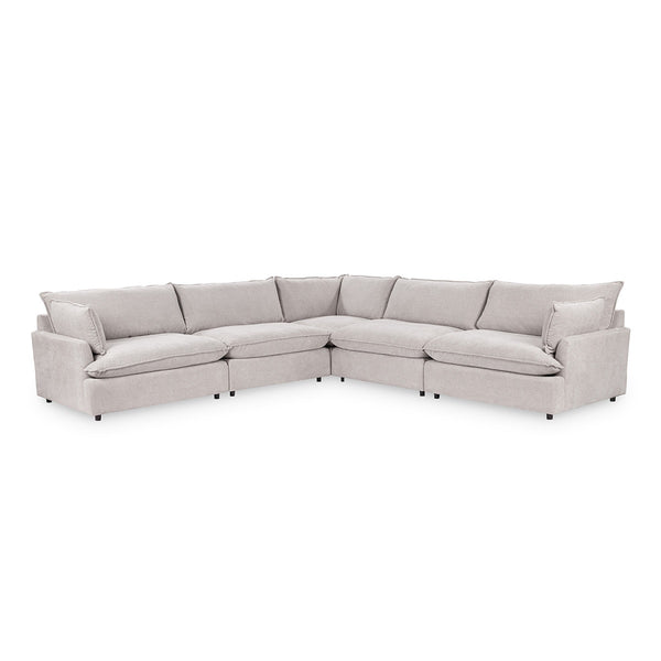 Caplan 5-Piece Modular Sectional in Elite-Gray