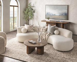 Vander Solid Wood Console Table with Oak Veneer