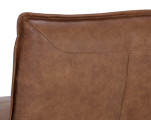 COLSON SWIVEL ARMLESS CHAIR - COGNAC LEATHER