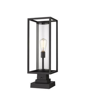 Dunbroch 1 Light Outdoor Pier Mounted Fixture in Black Finish