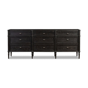 Toulouse 9 Drawer Dresser In Dstrssd Black