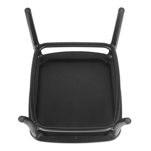 Sonora Rattan Dining Side Chair Wood Seat, Black/Natural