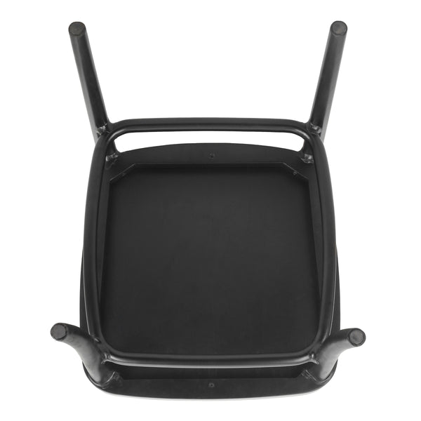 Sonora Rattan Dining Side Chair Wood Seat, Black/Natural